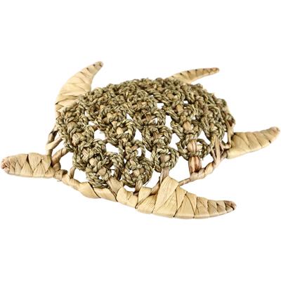 Dekofigur AM DESIGN "Schildkröte aus Schilf", braun, B:30cm H:5cm, Dekofiguren, handgefertigt