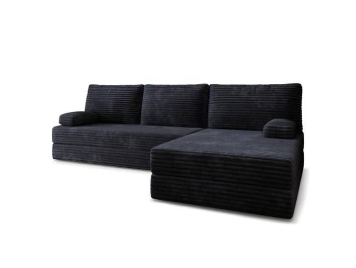 Masseno Schaumstoff-Ecksofas ANKO mit Schlaffunktion, Modulares Schlafsofa aus Schaumstoff, Klappbares Bodensofa, Boneless, Ohne Montage - Schwarz, TILIA 100