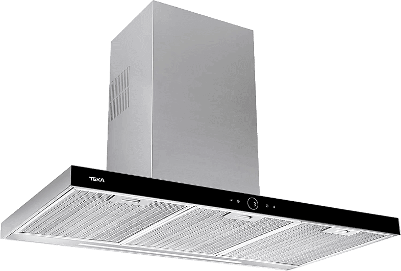Campana decorativa - Teka DLH 986 T, 3 Velocidades + intensiva, 701 m3/h, Programable, 90cm, Inox