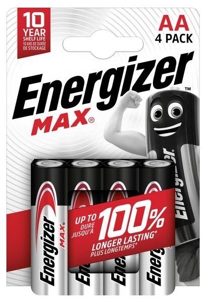 Energizer Alkaline Max Aa Batterier, 4 Stk.