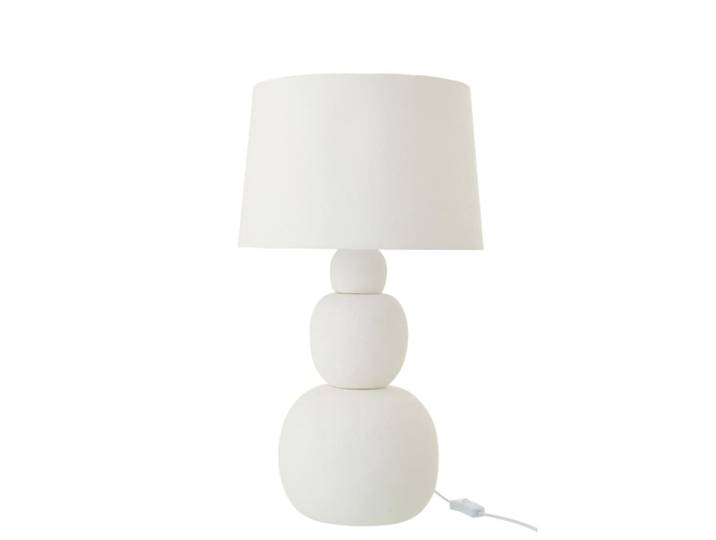 Lampe de table en céramique blanc 38x38x67 cm