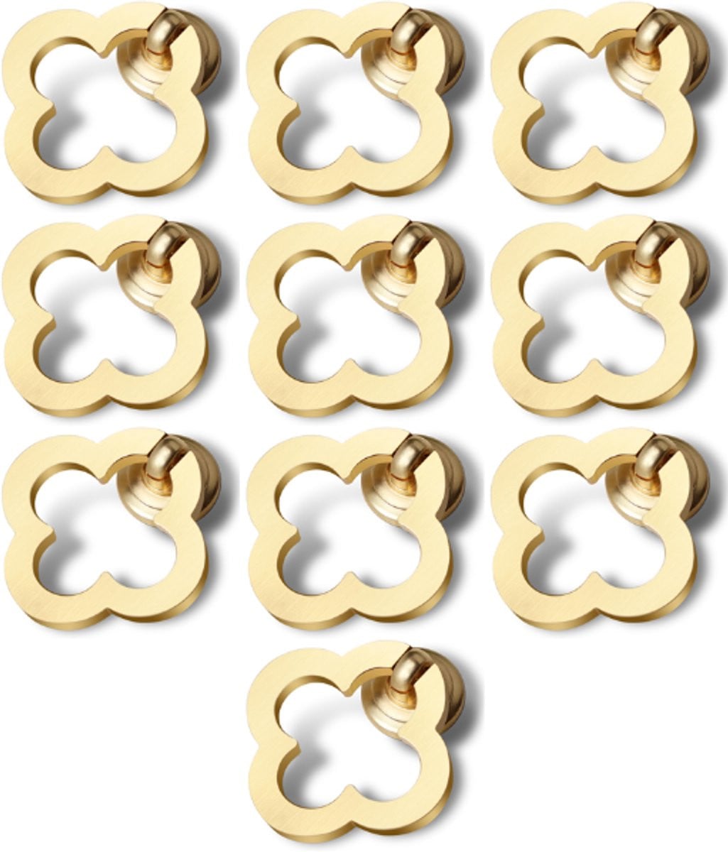 10 stuks Kastknoppen Goud Keramiek - Meubelbeslag 55 x 16 mm