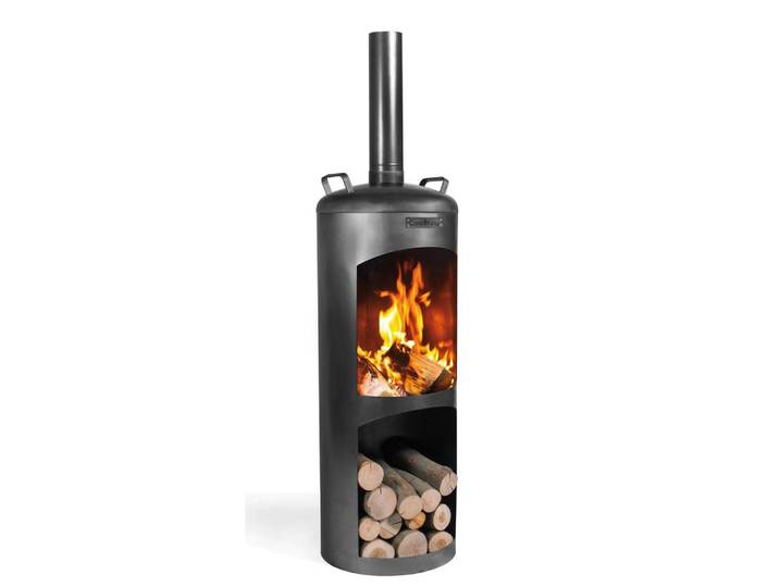 Kaminofen Terrassenofen Faro Schwarz, 40 cm