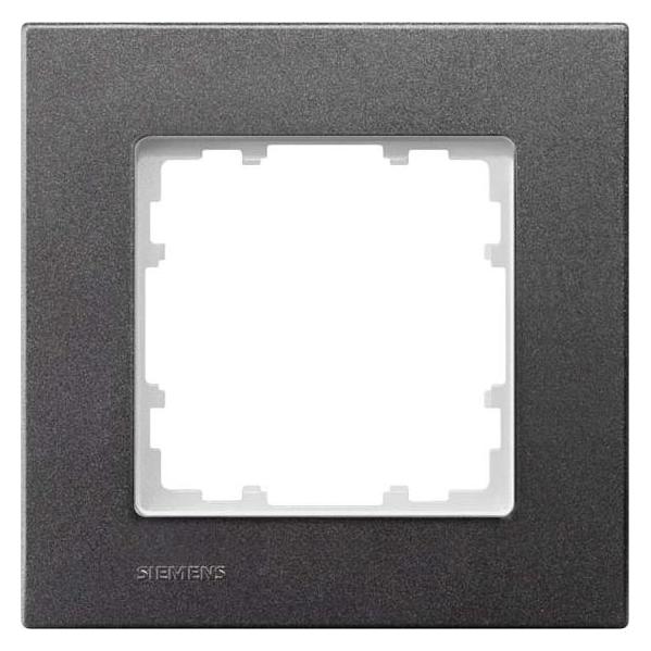 Siemens DELTA miro Rahmen 1-fach Farbe carbonmetallic Abmessungen 90x 90mm (5TG11112)
