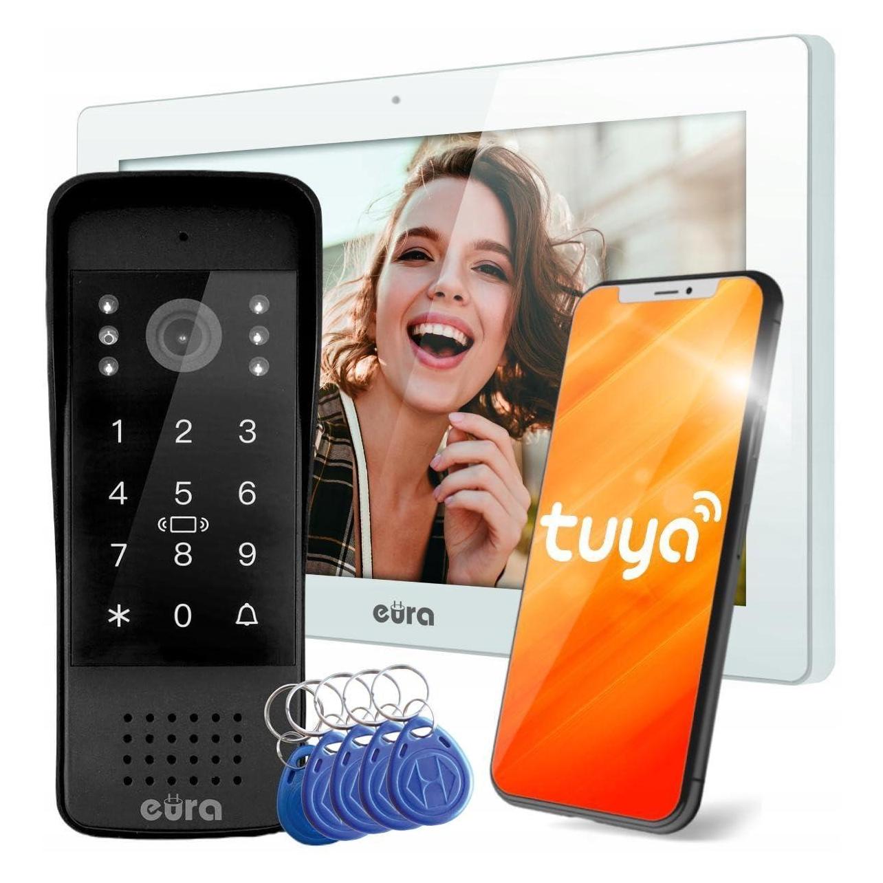 Eura VIDEO-GEGENSPRECHANLAGE VDP-86A3 - 10 Monitor weiss TUYA (WLAN) (46661)