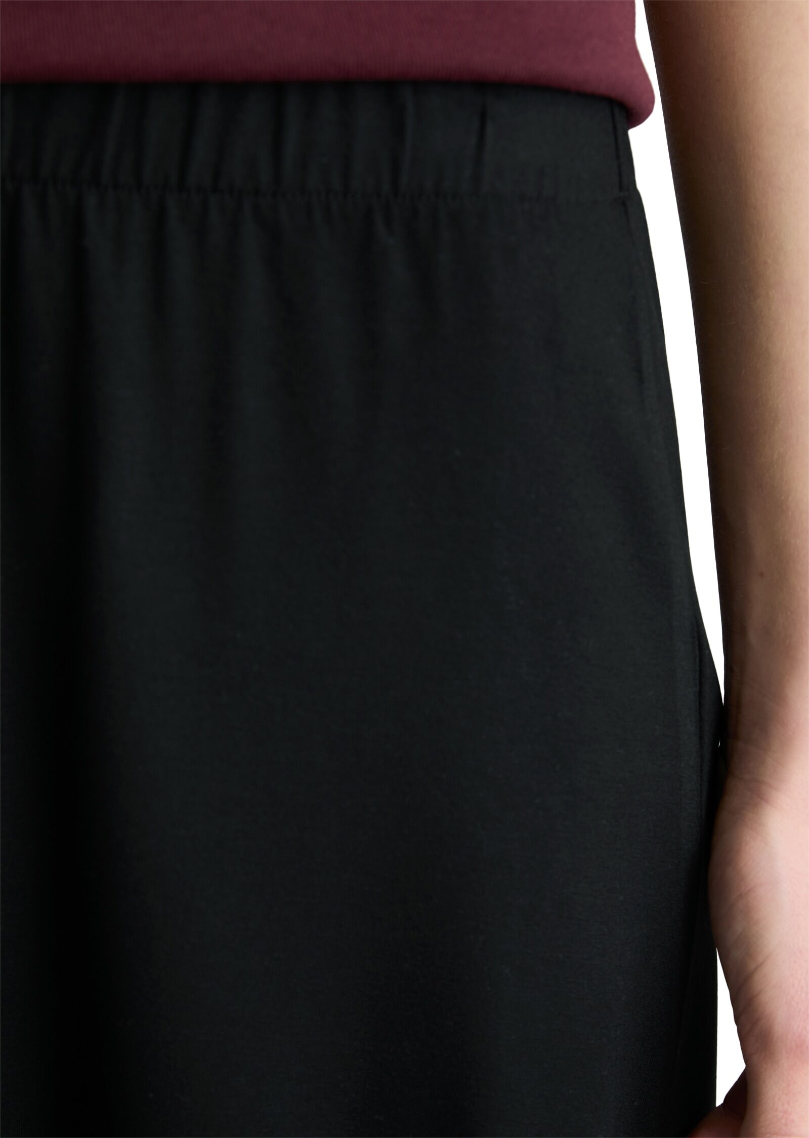 Marc O' Polo Jerseyrock MARC O'POLO DENIM, Damen, Gr. XS, schwarz, Jersey, Obermaterial: 97% Viskose, 3% Elasthan, ausgestellt ca. Mitte Wade, Röcke Jerseyrock, aus LENZING ECOVERO, ausgestellt