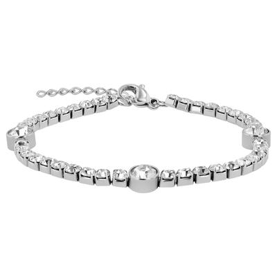 Gliederarmband ADELIA´S "Damen", silber, Armbänder, Damen, 20cm, Edelstahl, Gliederarmband, Zum Verschenken an Menschen, die Ihnen am Herzen liegen