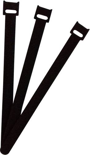 FASTECH Klettkabelbinder zum Bündeln Haft- und Flauschteil (L x B) 200mm x 13mm Schwarz 100St.
