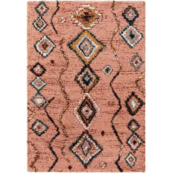 benuta Nest Hochflor Shaggyteppich Gobi Rosa 200x290 cm - Hochflor Teppich für Wohnzimmer