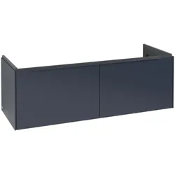 Villeroy & Boch Subway 3.0 Waschbeckenunterschrank, LED-Beleuchtung, 2 Auszüge, 1272x429x478mm, C567L2VQ, Farbe: Front/Korpus: Marine Blue, Griff: Marine Blue