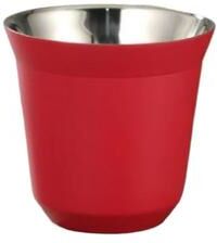 Inspired Finds Stainless Steel Double Layer Flat Bottom Coffee Water Cup 80ml (2.71 Fl Oz) red
