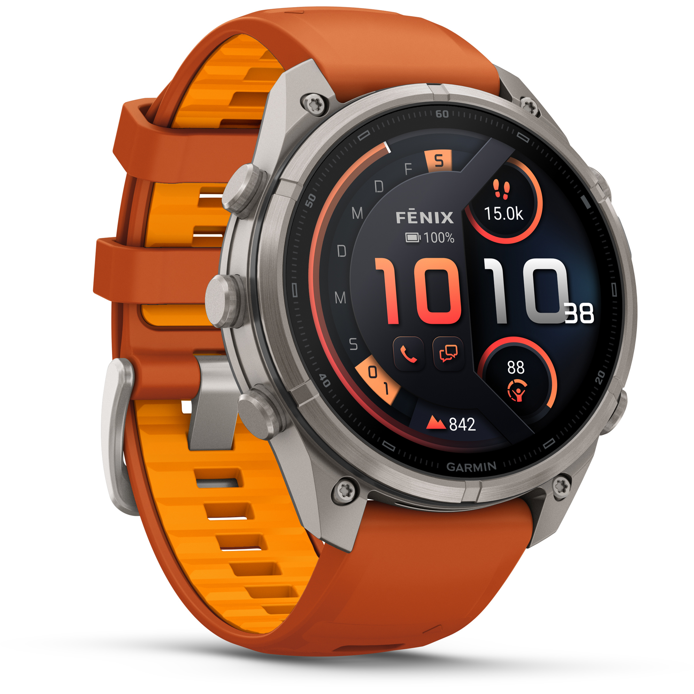Garmin Fenix 9 Pro inReach GPS-Uhr GPS Uhren braun Größe 51mm Laufen | Trailrunning | Training & Fitness