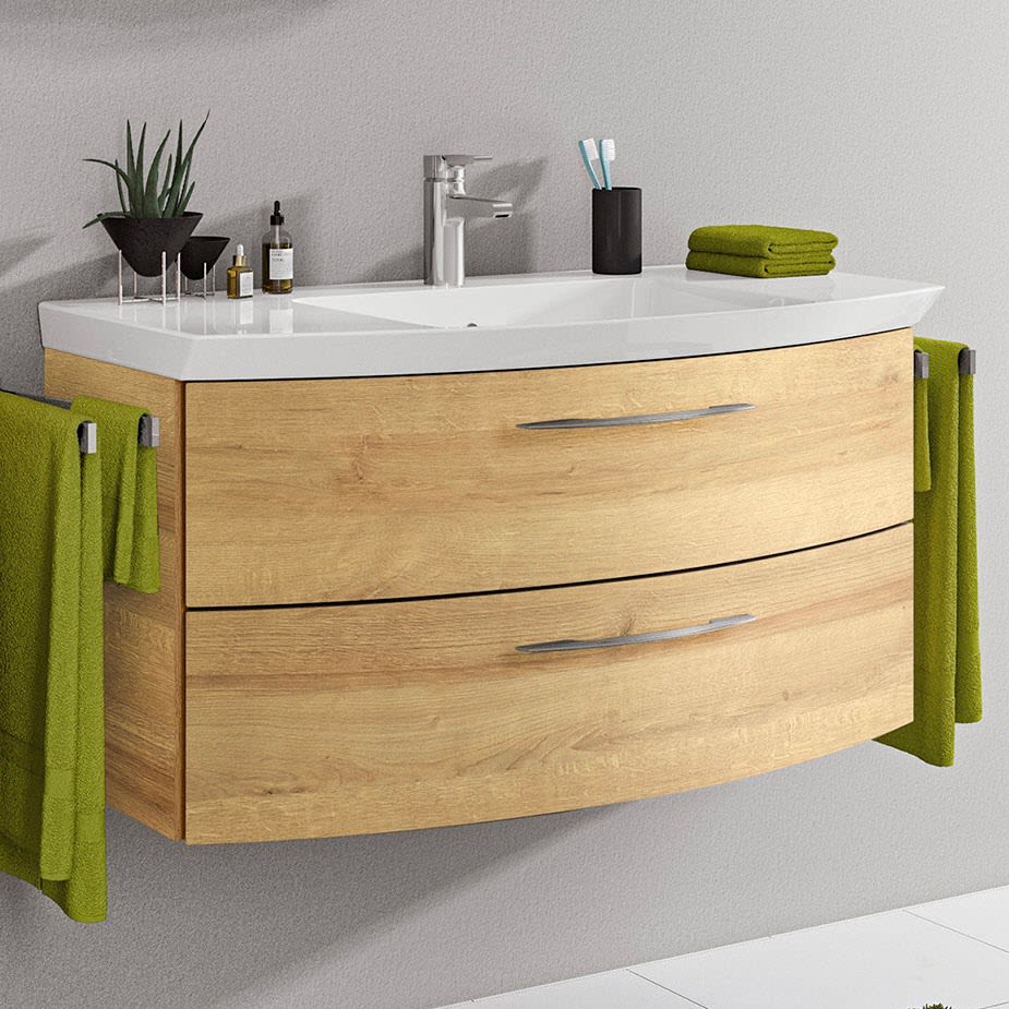 Pelipal Cassca Waschtischunterschrank 99 x 46,2 x 48 cm mit Griff C1, Badmöbel, CS-WTUSL02F434K438-C1-AN,