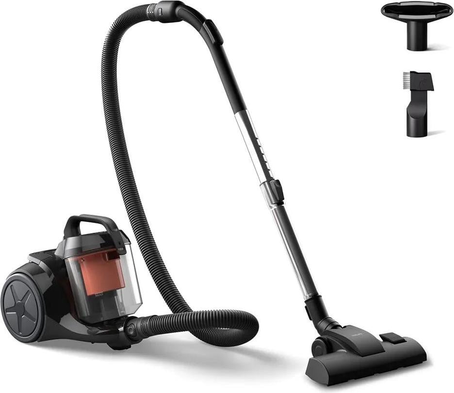 Philips 1000-serie stofzuiger, 800 watt, cilindervormig, zonder zak, 1,3 liter, met HEPA-filter