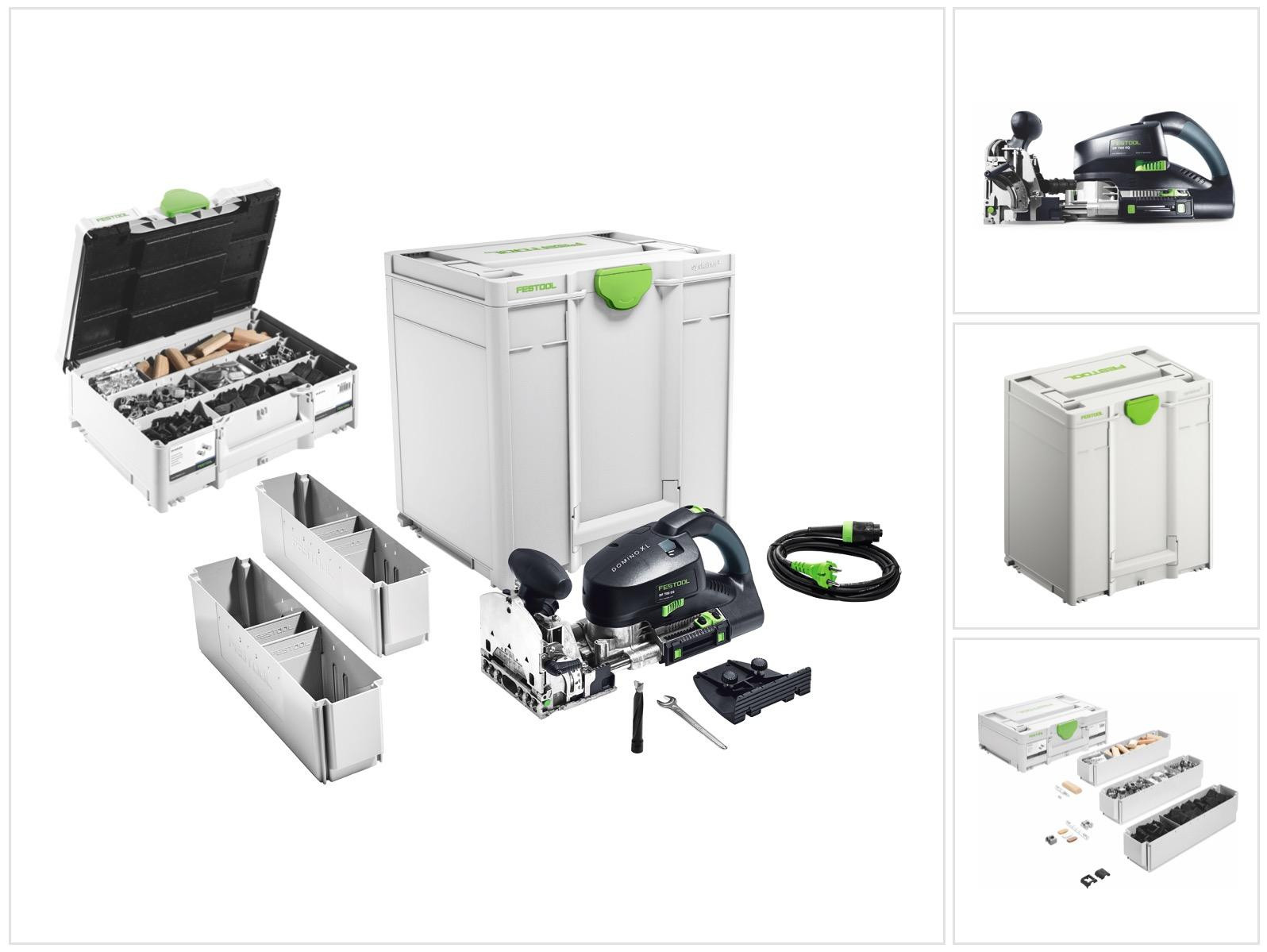 Festool DOMINO XL DF 700 EQ-Plus plugfrees 720 W met SV-SYS D14 Domino-verbindingsassortiment en Systainer