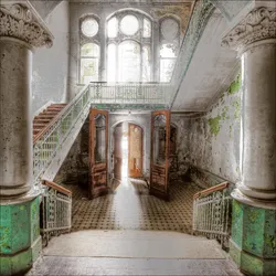 Aludibondbild ENTRANCE HALL (BHT 98x98x1,10 cm) - bunt - BHT 98x98x1,10 cm