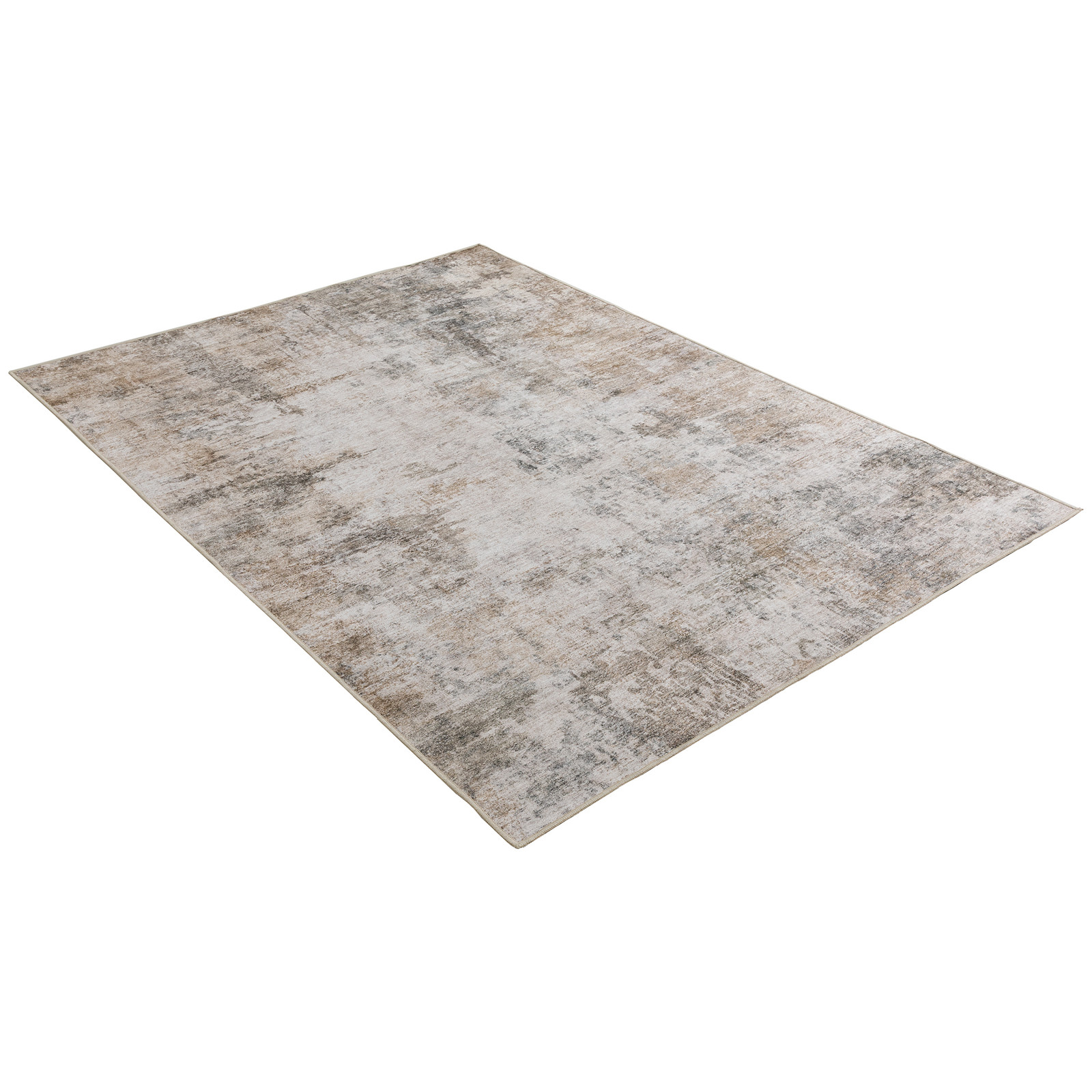 HOMCOM Vloerkleed met abstract modern patroon, bruin, polyester