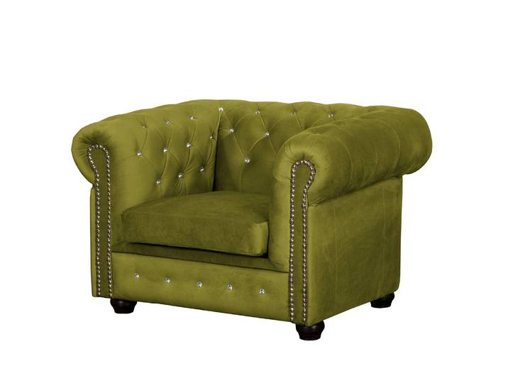 Fauteuil I Vert/Vert pistache Tissu 107 x 72 x 88cm