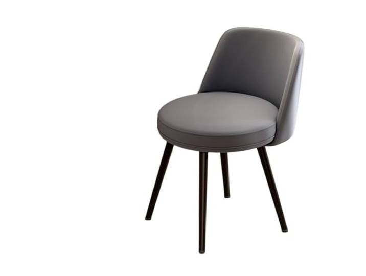 OUTIFUOTPP Drehbarer Ankleidehocker, Heimgebrauch, Rückenlehnenstuhl, Schlafzimmer-Make-up- und Nagelstuhl, beweglicher, minimalistischer Esszimmerstuhl(Fixed Model-B)