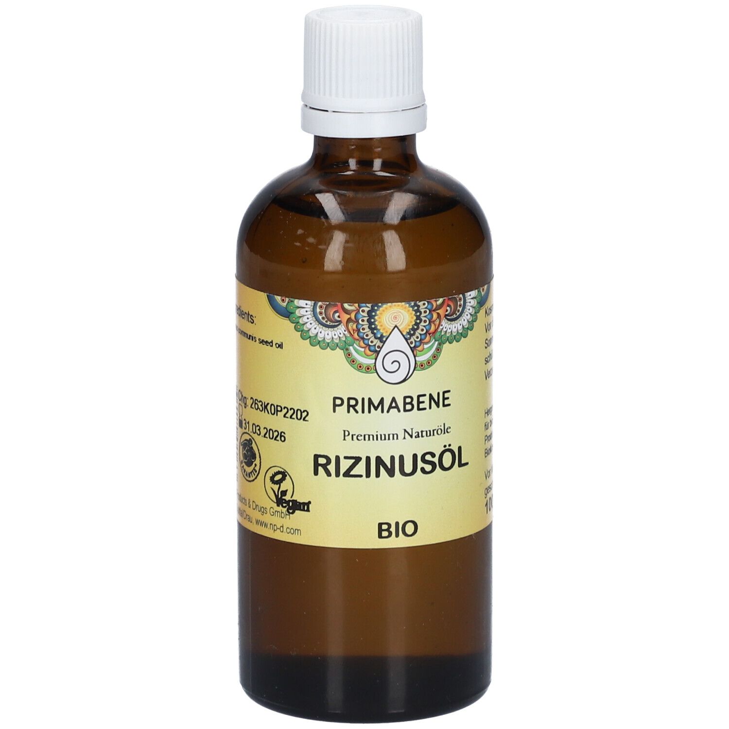 Rizinus OEL BIO NPD Primab 100 ml Öl