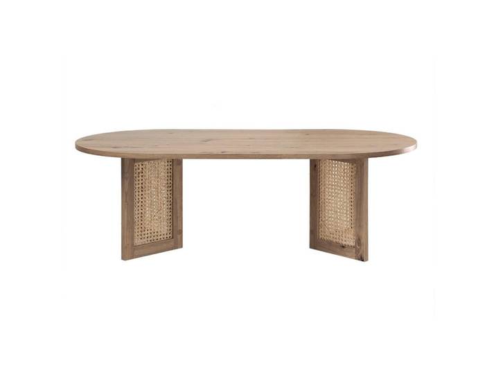 Calicosy Couchtisch mit ovaler Tischplatte 40/72/120 cm, Apfelbaumfarben, 60x40x120 cm, Wohnzimmer, Wohnzimmertische, Couchtische