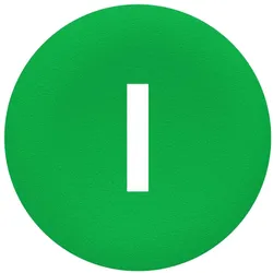 Schneider Electric ZBA7331 Schutzkappe grün mit Beschriftung I für rechteckigen Doppeldrucktaster Ø22