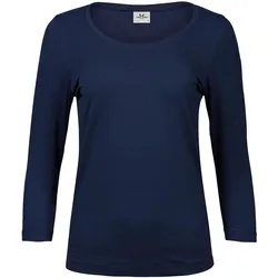 Tee Jays, Damen, Sportshirt, Women's Stretch 3/4 Sleeve Tee (S), Blau