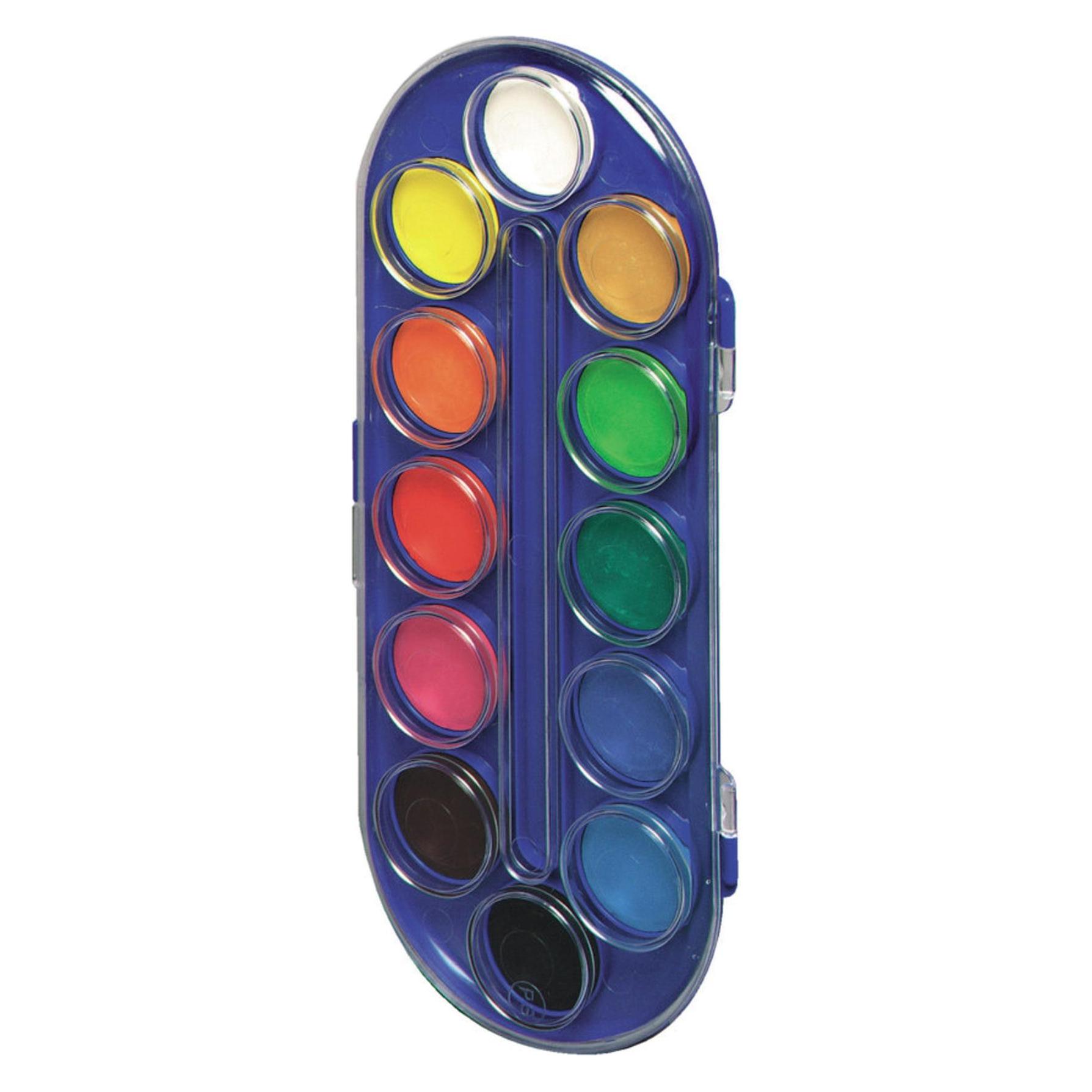 Herlitz Farbkasten 12 Farben blau Kunststoff (8641102)