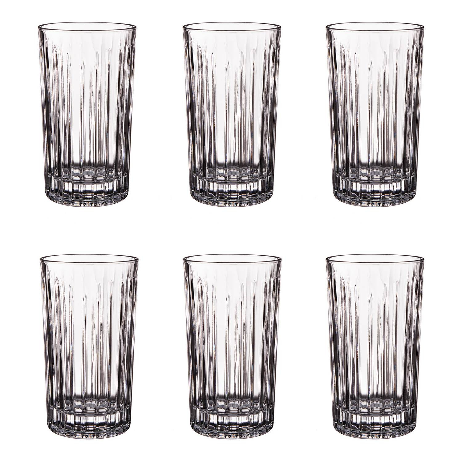 home24 Longdrinkglas set van 6 transparant Ø 8 cm