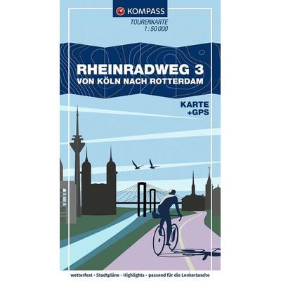KOMPASS Fahrrad-Tourenkarte Rheinradweg 3, von Köln nach Rotterdam 1:50.000, Sonstige von , KOMPASS Freytag & Berndt, 978-3-99154-227-8