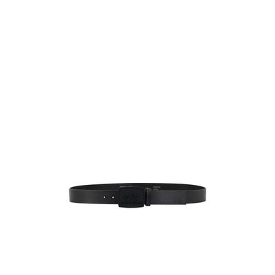 Ledergürtel ALPHA INDUSTRIES "All Black Belt", Herren, Gr. onesize, schwarz, Obermaterial: 60% Polyurethane, 40% Leder, Gürtel Ledergürtel