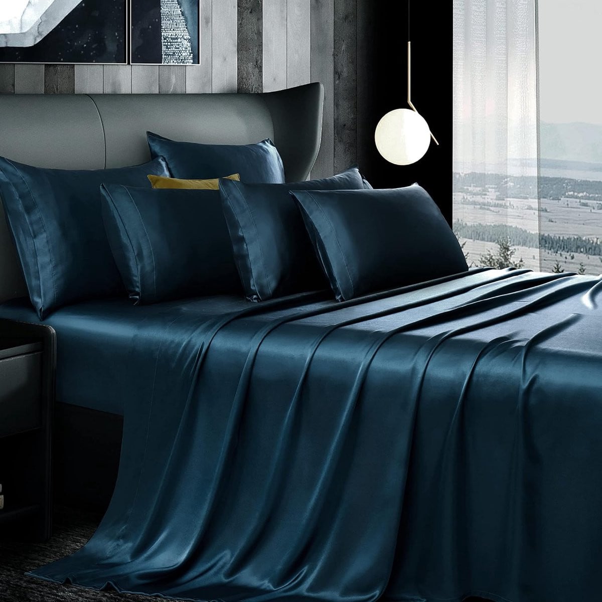 Luxe Satijnen Beddengoedset 7-delig voor Queen Size Bed