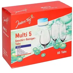 Jeden Tag Geschirreiniger Tabs »Multi 5« gelb