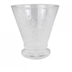 Chic Antique Vase mit feinem Schliff, H16/D15 cm, klar