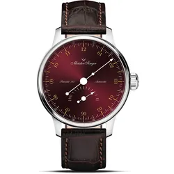 Meister Singer Primatic 365 -Sonnenschliff Bordeaux mit Gold Herrenuhr PR365911G