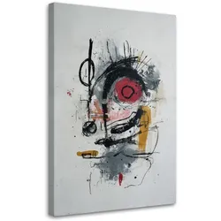 WANDBILD, Moderne Abstrakt auf grauem Hintergrund
