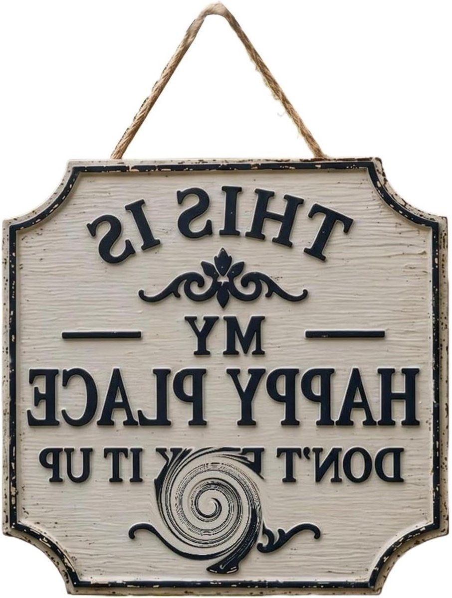 Houten Tuinbord Decoratief Bord Vintage Bruin 30 x 30 cm