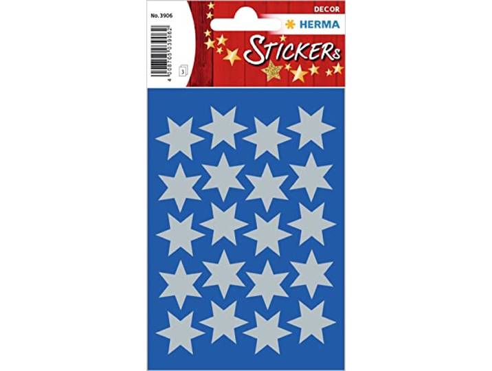 HERMA kerststicker DECOR Sterren , 21 mm, zilver