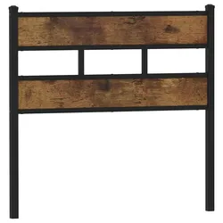 vidaXL Ersatz-Kopfteil Räuchereiche 80 cm Eisen und Holzwerkstoff