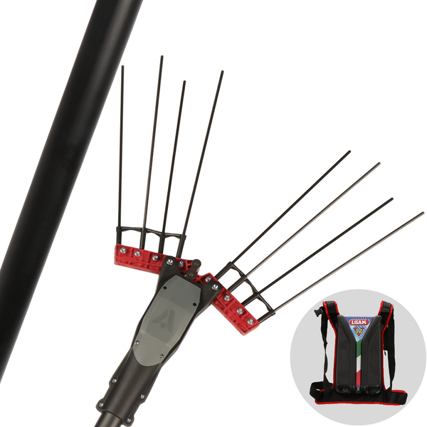 Lisam Imola GP - Peigne vibreur électrique dorsal à batterie - Perche fixe de 220 cm