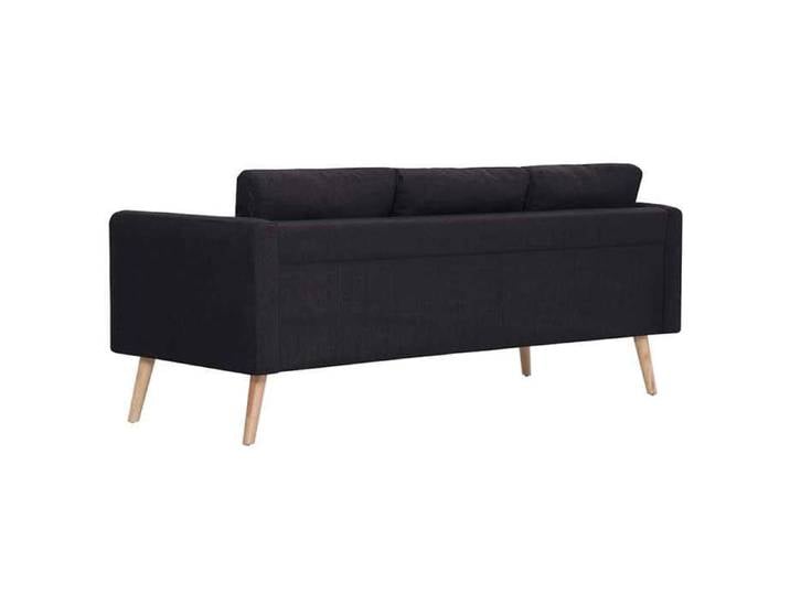 Canapé à 3 places - NANAS - Sofa-3 PERSONNES - SOFA DE SALON - Tissu Noir C3704834