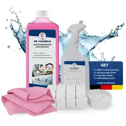 Sanitärreiniger Dr. Rauwald Sanitärreiniger Set 4in1 komfortables Set zur Kalkentfernung mit 500 ml Konzentrat