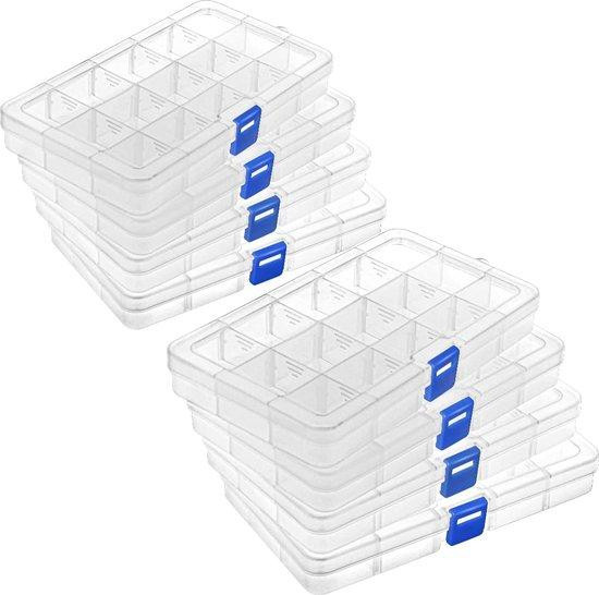 Famanu Kleine plastic doos voor sieraden en kleine onderdelen