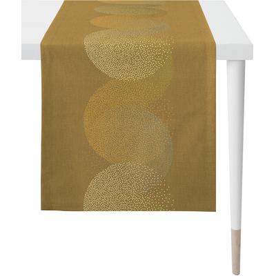 Tischläufer APELT "5234 LOFT STYLE, Jacquard", gelb, B:46cm L:140cm, Polyester, Viskose, Tischdecken