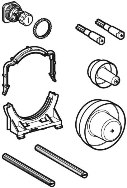 Geberit GIS WC Montagezubehör Rohbau 241871001 mit Sigma UP-SPK, 12 cm