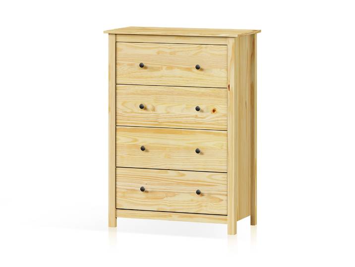 TOBINO Kommode mit 4 Schubladen, Material Massivholz, Kiefer