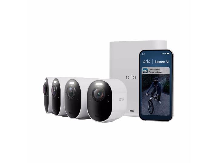 Arlo Ultra 3 Spotlight Camera 4-Pack white Netzwerkkamera – Überwachungskamera – weiss