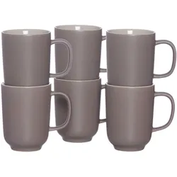 KAFFEEBECHER Jasper taupe 285 ml 6er Set