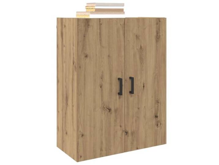 KTHLBRH Wandschrank Eiche Handwerk 69,5 x 34 x 90 cm Technisches Holz, 2 Einlegeböden, 2 Scharniertüren, Metallgriffe, Wandmontage