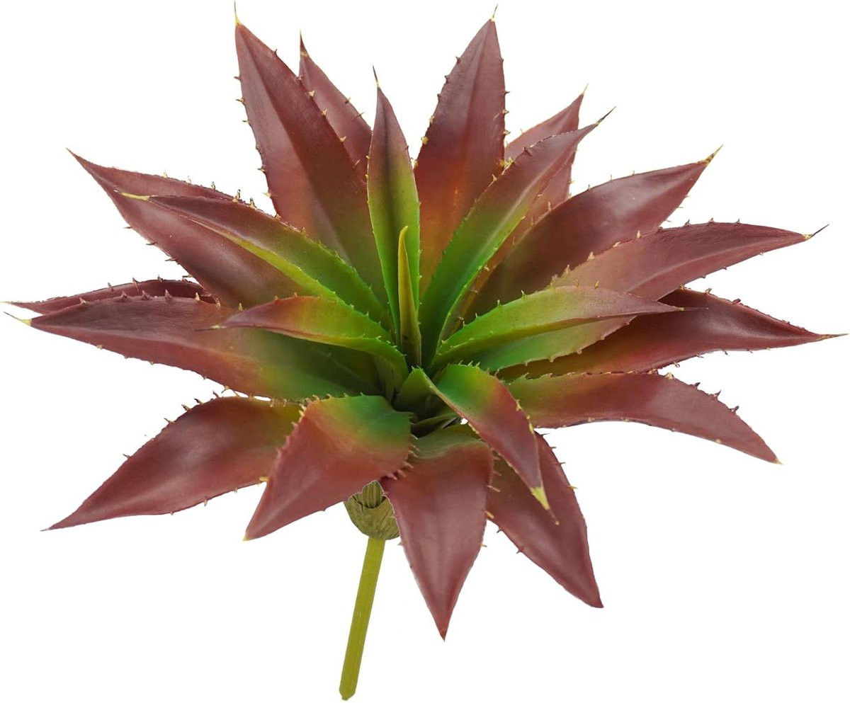 Kunstmatige succulent plant in roodgroen met een natuurlijke uitstraling, Breedte: 32 cm